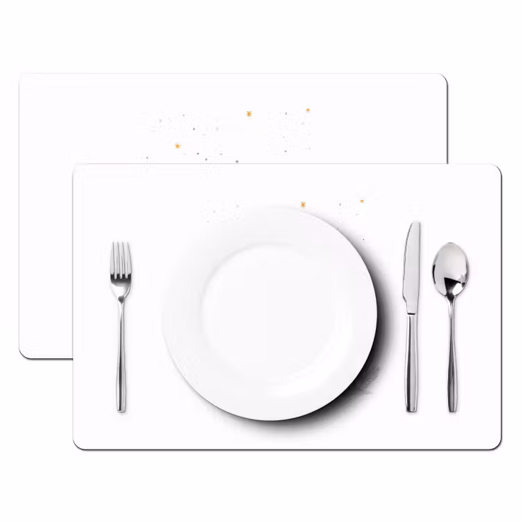 Placemat - 6 stuks - Planten - Sterren - Dinosaurussen - Oranje — 2