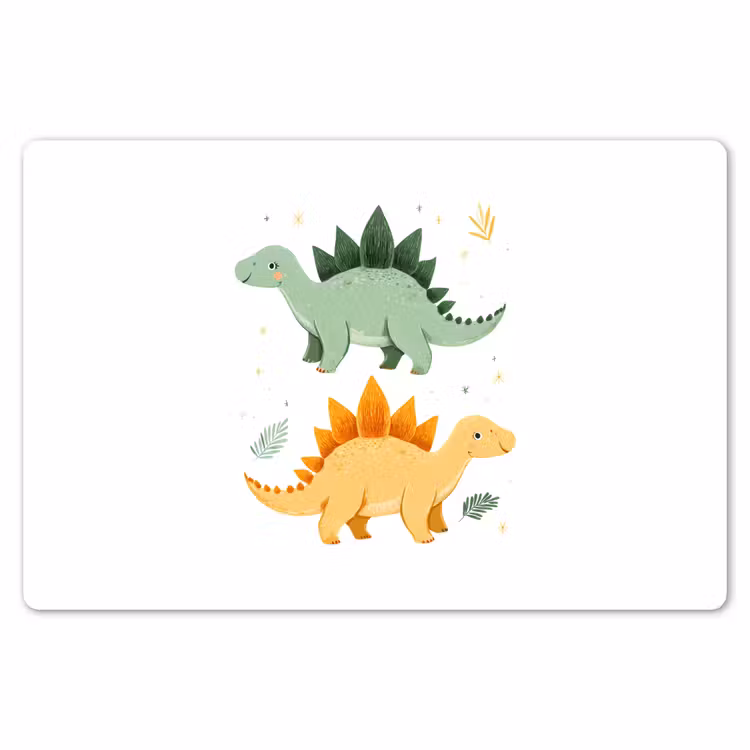 Placemat - 6 stuks - Sterren - Stegosaurussen - Blaadjes - Groen — 7