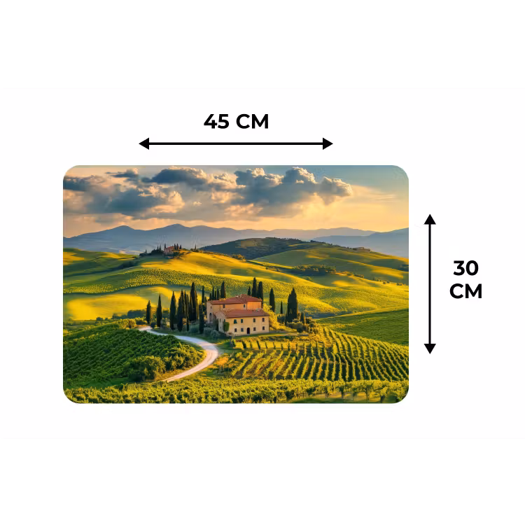 Placemat - 6 stuks - Toscane - Landschap - Wijngaarden — 3