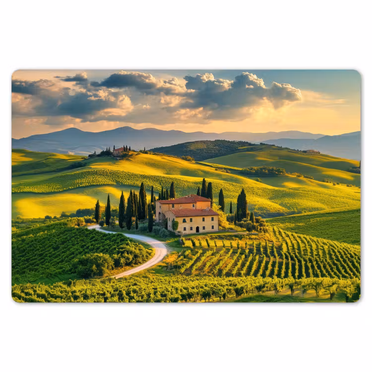 Placemat - 6 stuks - Toscane - Landschap - Wijngaarden — 7