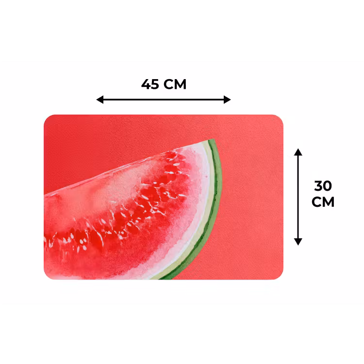 Placemat - 6 stuks - Watermeloen - Rood - Zomers — 3