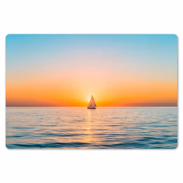 Placemat - 6 stuks - Zee - Zeilboot - Zonsondergang — 7