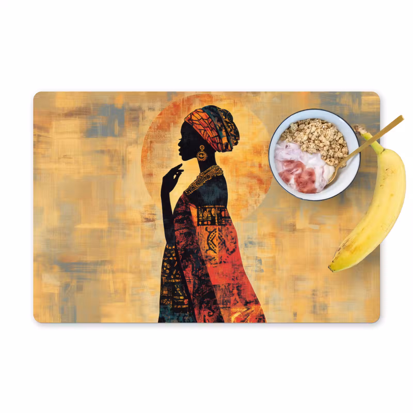 Placemat - 6 stuks - Vrouw - Silhouet - Patronen - Sierlijk — 1