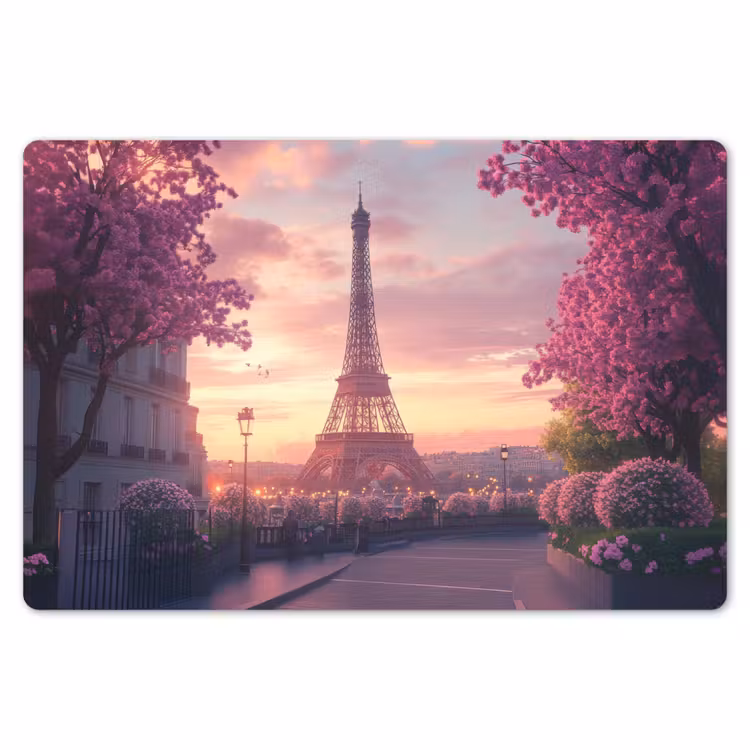 Placemat - 6 stuks - Eiffeltoren - Parijs - Roze — 7