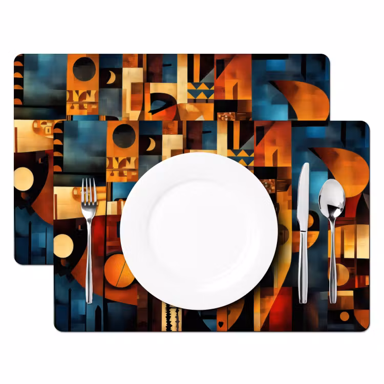 Placemat - 6 stuks - Figuren - Abstract - Symbolen — 2