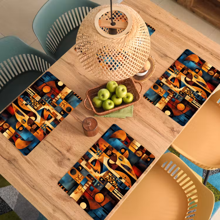 Placemat - 6 stuks - Figuren - Abstract - Symbolen — 6