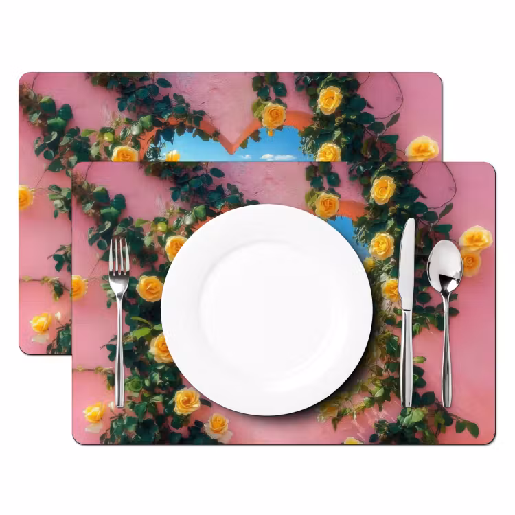 Placemat - 6 stuks - Hart - Zee - Muur — 2