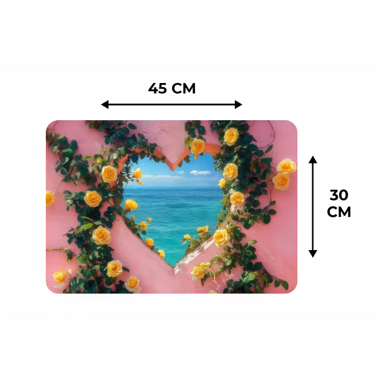 Placemat - 6 stuks - Hart - Zee - Muur — 3