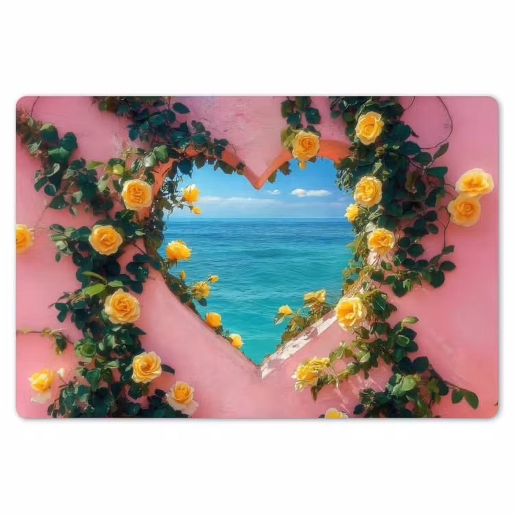 Placemat - 6 stuks - Hart - Zee - Muur — 7