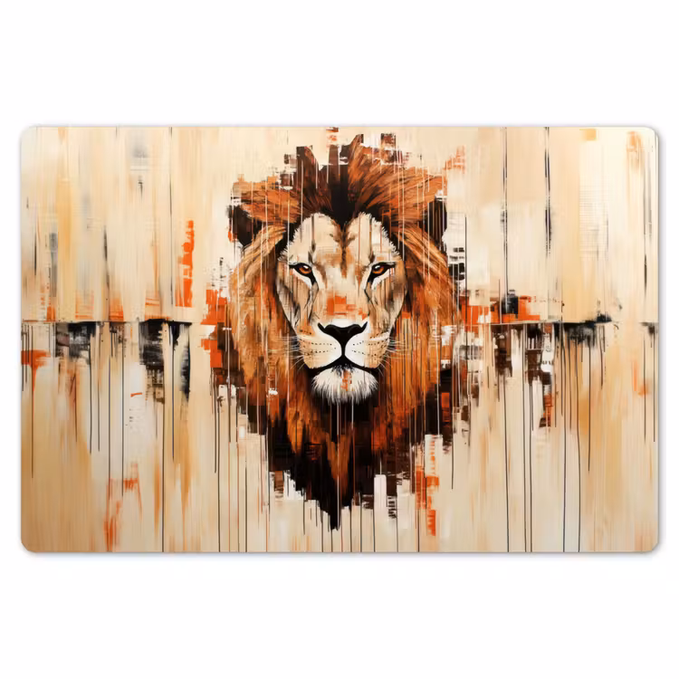 Placemat - 6 stuks - Leeuwenkop - Lijnen - Crème — 7