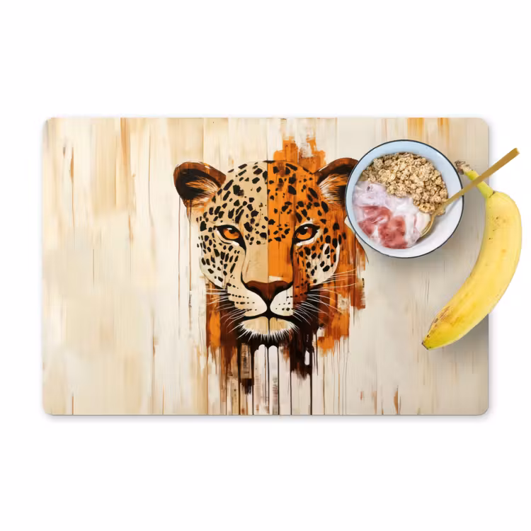 Placemat - 6 stuks - Luipaard - Symmetrisch - Strepen — 1