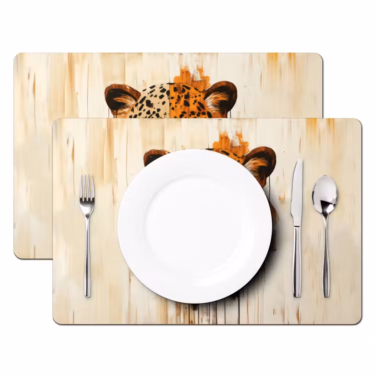 Placemat - 6 stuks - Luipaard - Symmetrisch - Strepen — 2