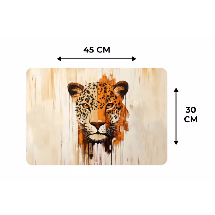 Placemat - 6 stuks - Luipaard - Symmetrisch - Strepen — 3