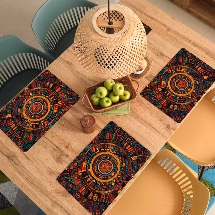 Placemat - 6 stuks - Mandala - Cirkels - Patronen — 6