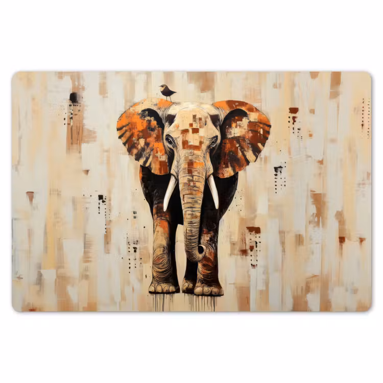 Placemat - 6 stuks - Olifant - Slurf - Mozaïek - Abstract — 7