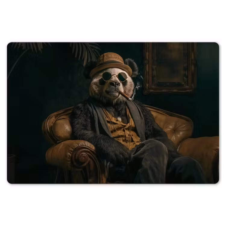 Placemat - 6 stuks - Panda - Hoed - Bril - Pak — 7