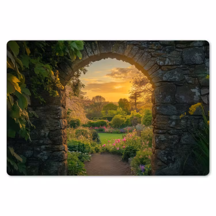 Placemat - 6 stuks - Poort - Planten - Zonsondergang — 7