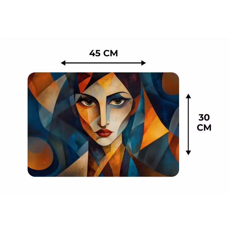 Placemat - 6 stuks - Portret - Abstract - Vormen — 3