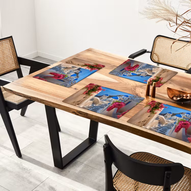 Placemat - 6 stuks - Santorini - Bloemen - Griekenland — 5