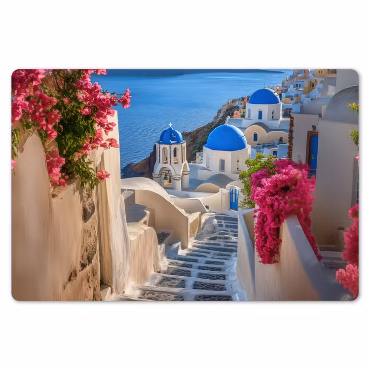 Placemat - 6 stuks - Santorini - Bloemen - Griekenland — 7