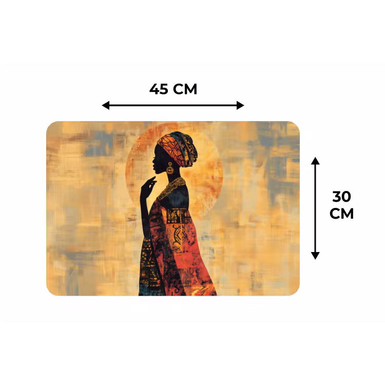 Placemat - 6 stuks - Vrouw - Silhouet - Patronen - Sierlijk — 3