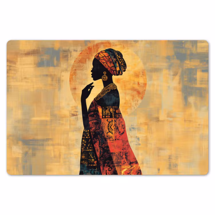 Placemat - 6 stuks - Vrouw - Silhouet - Patronen - Sierlijk — 7