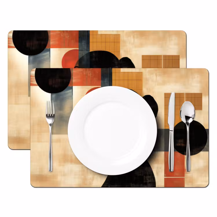 Placemat - 6 stuks - Zijaanzicht - Vrouw - Vormen — 2