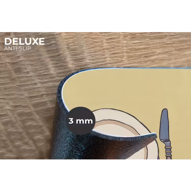Placemat - 6 stuks - Illustratie - Bord - Bestek - Beige — 4