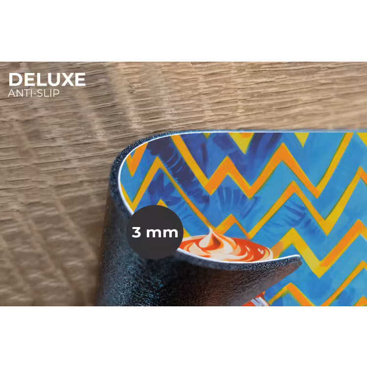 Placemat - 6 stuks - Mok - Koffie - Zigzag - Slagroom — 4