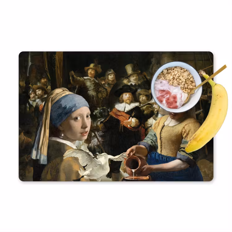 Placemat - 6 stuks - Schilderij - Oude Meesters - Zwaan — 1