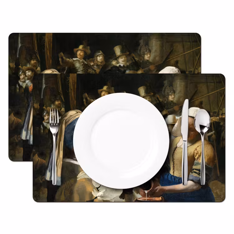 Placemat - 6 stuks - Schilderij - Oude Meesters - Zwaan — 2