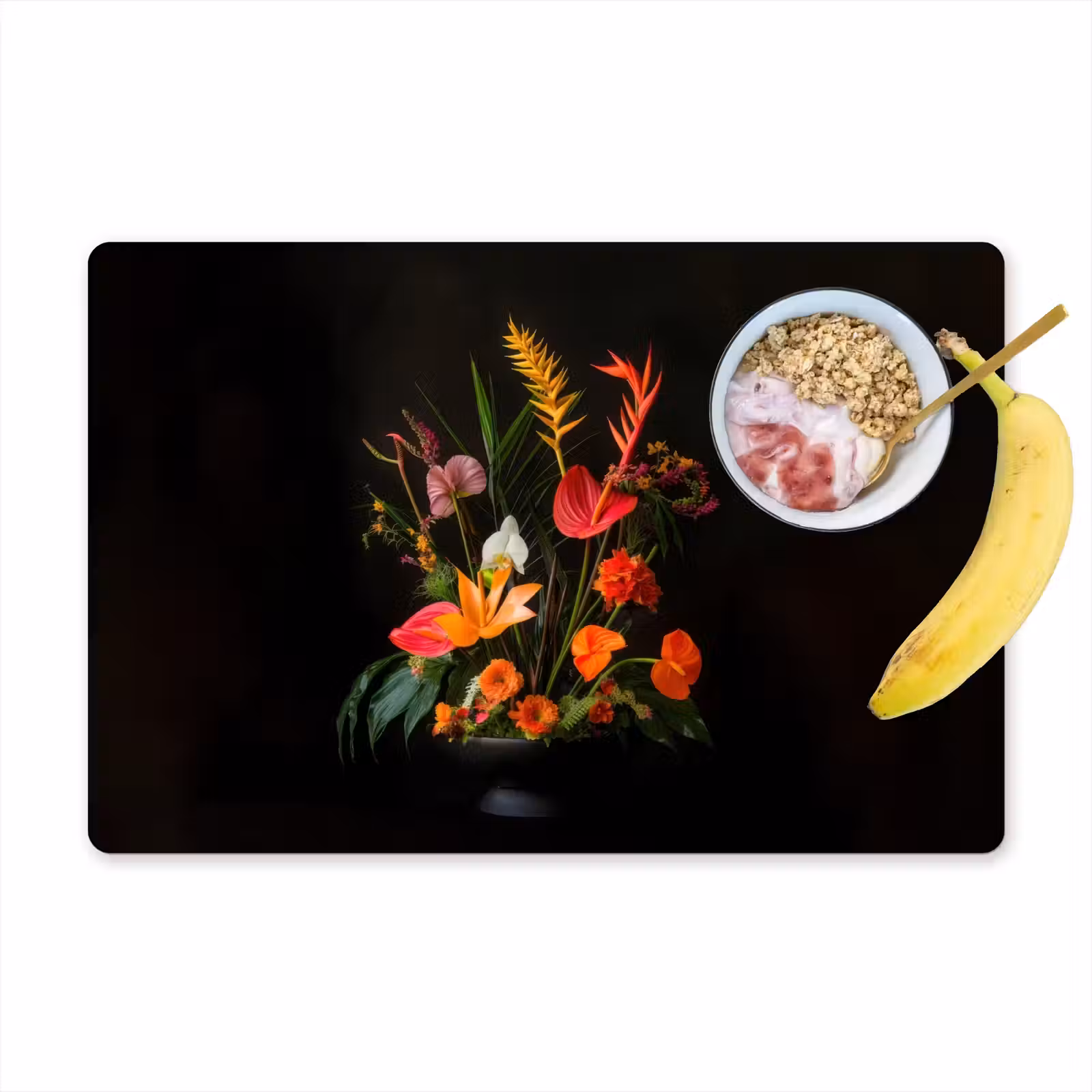 Placemat - 6 stuks - Schaal - Boeket - Bloemen — 1