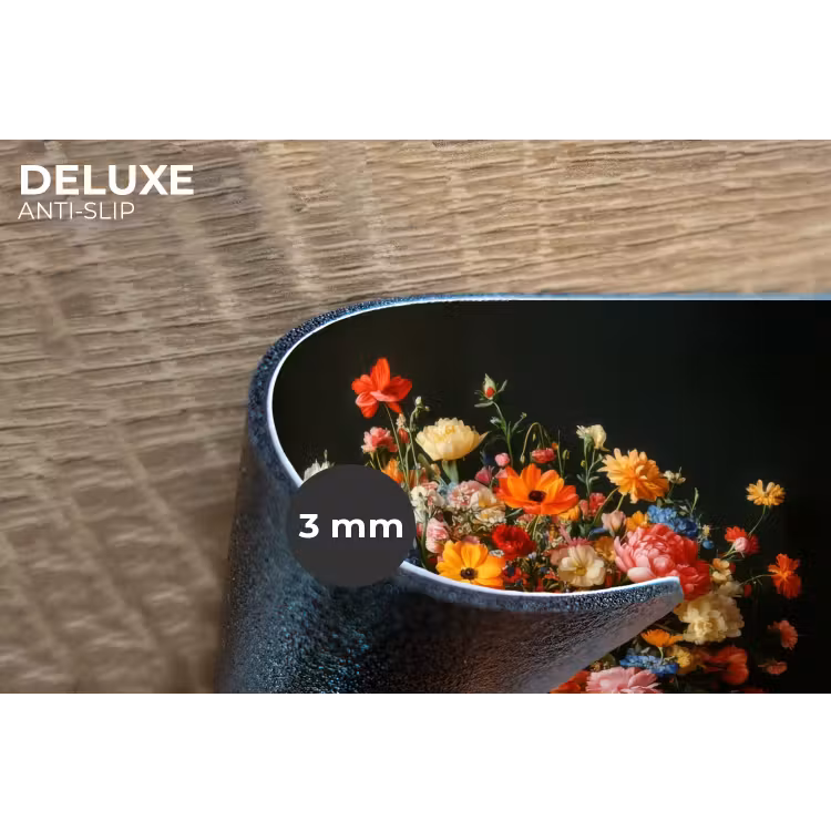 Placemat - 6 stuks - Goud - Bloemen - Kleuren - Vaas — 4
