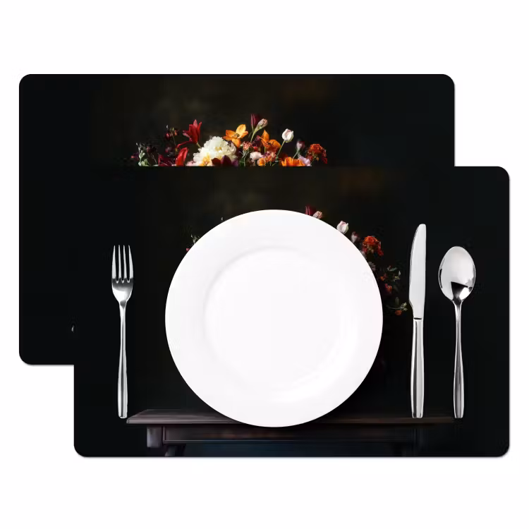 Placemat - 6 stuks - Groot - Bloemen - Vaas - Boeket — 2