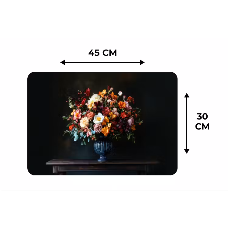 Placemat - 6 stuks - Groot - Bloemen - Vaas - Boeket — 3