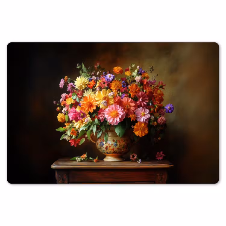 Placemat - 6 stuks - Kleuren - Boeket - Vaas - Hout — 7