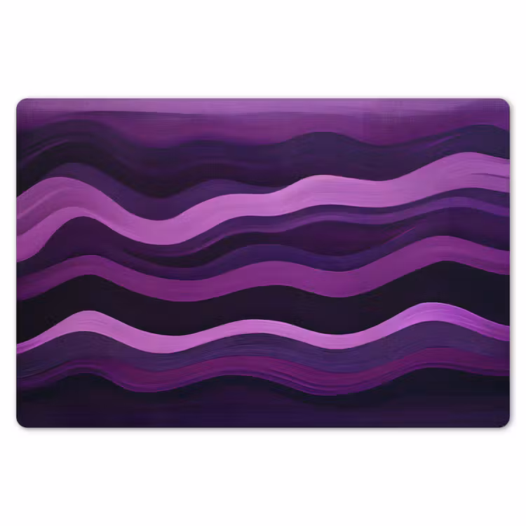 Placemat - 6 stuks - Lijnen - Golven - Paars - Abstract — 7