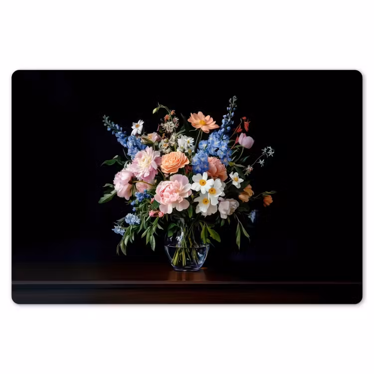 Placemat - 6 stuks - Pastel - Bloemen - Glazen - Vaas — 7