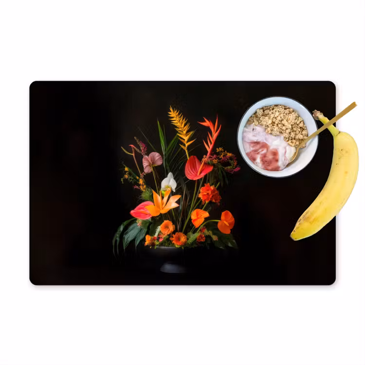 Placemat - 6 stuks - Schaal - Boeket - Bloemen — 1