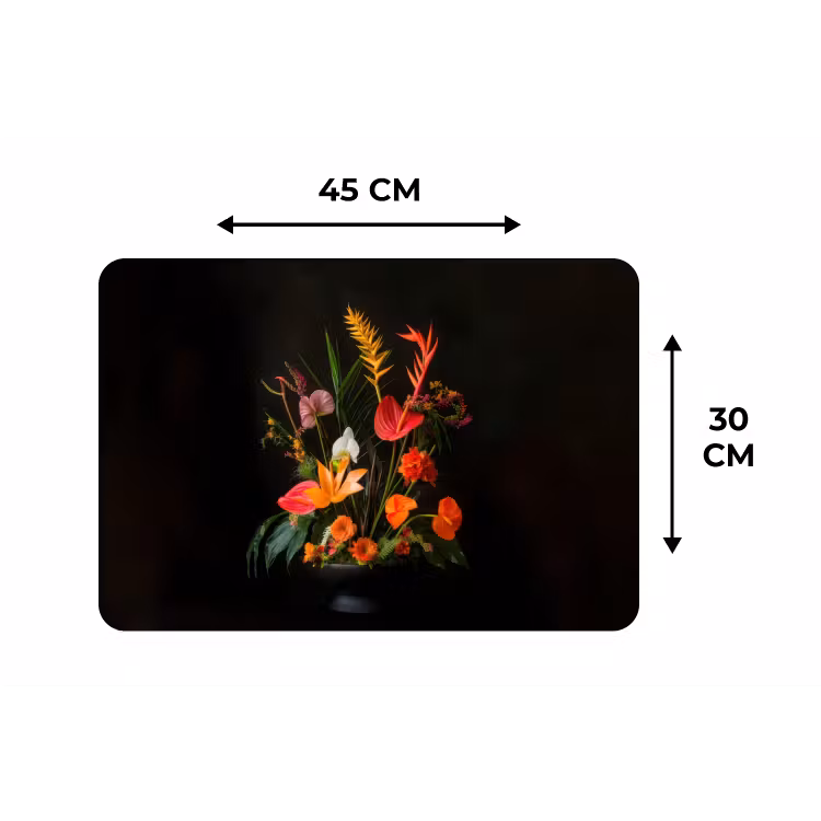 Placemat - 6 stuks - Schaal - Boeket - Bloemen — 3