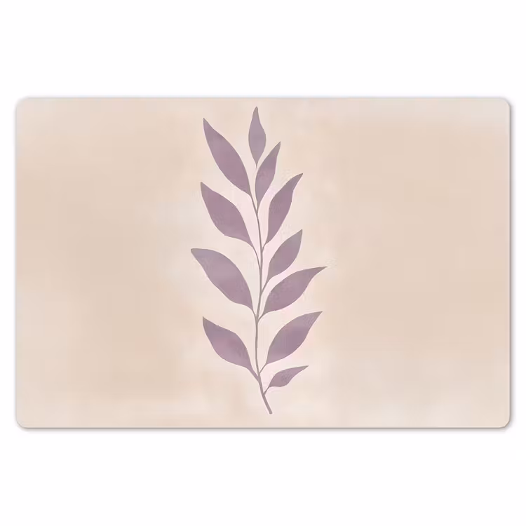 Placemat - 6 stuks - Tak - Bladeren - Minimalistisch - Beige — 7