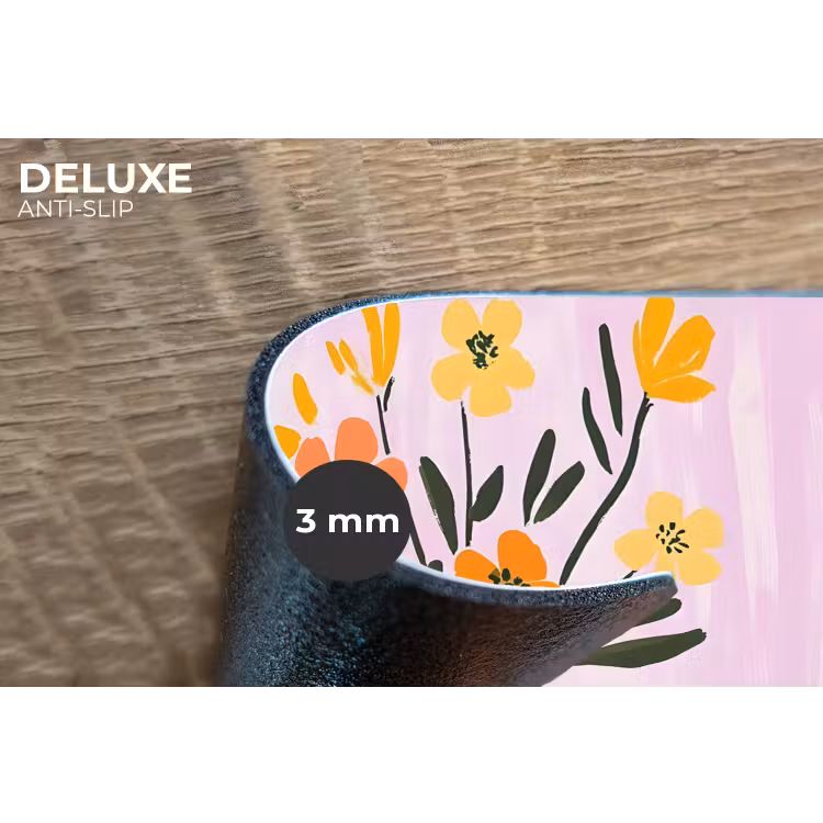 Placemat - 6 stuks - Vaas - Gestreept - Bloemen - Oranje — 4