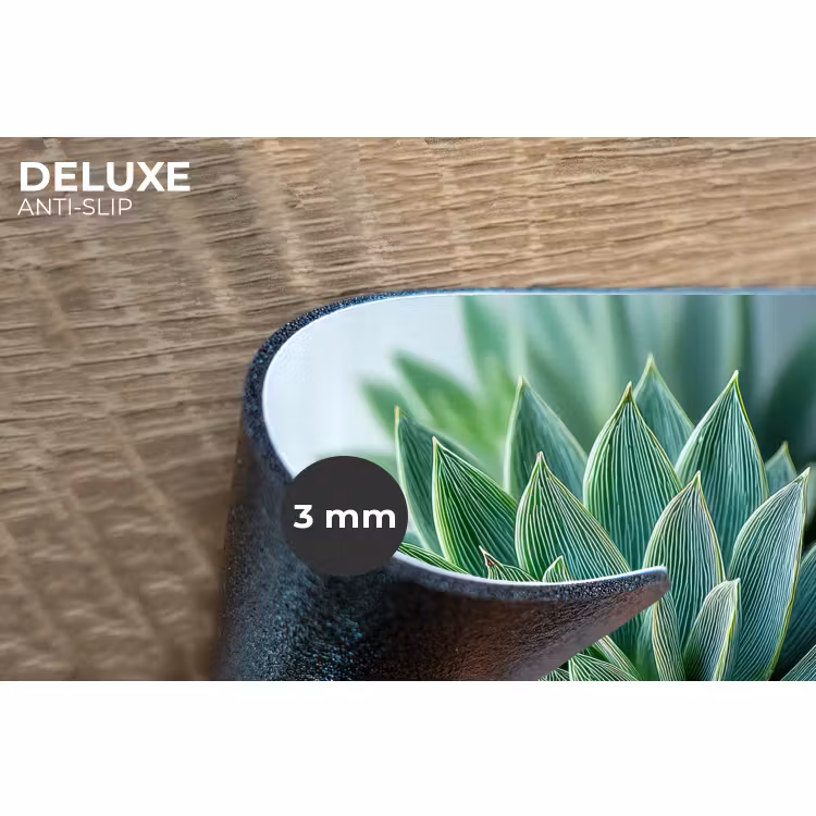 Placemat - 6 stuks - Vetplant - Bladeren - Groen - Wazig — 4