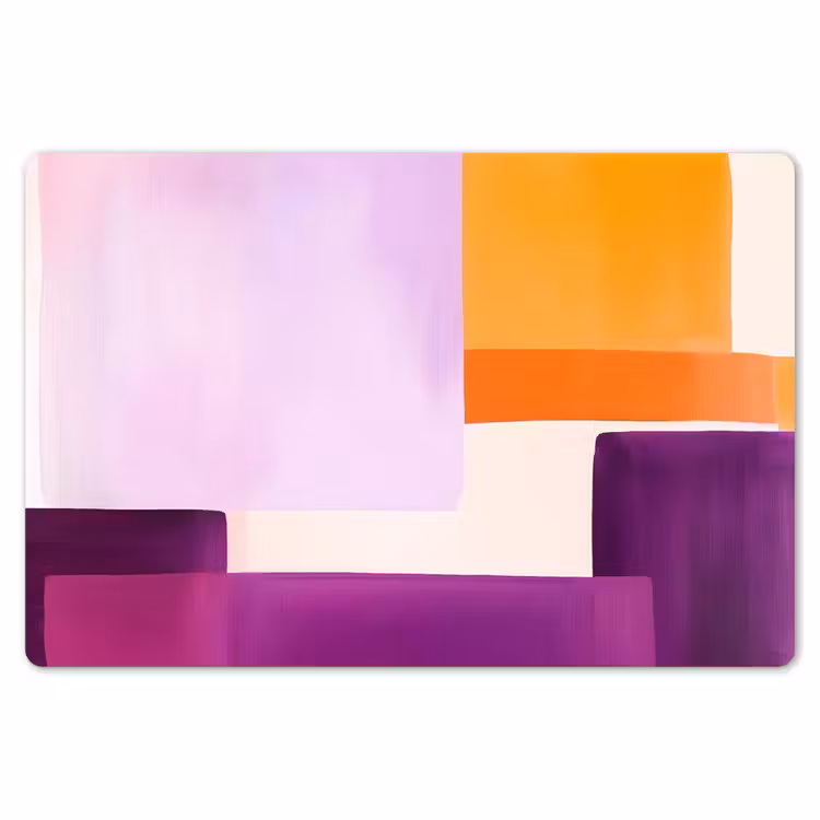 Placemat - 6 stuks - Vlakken - Abstract - Rechthoekig - Oranje — 7