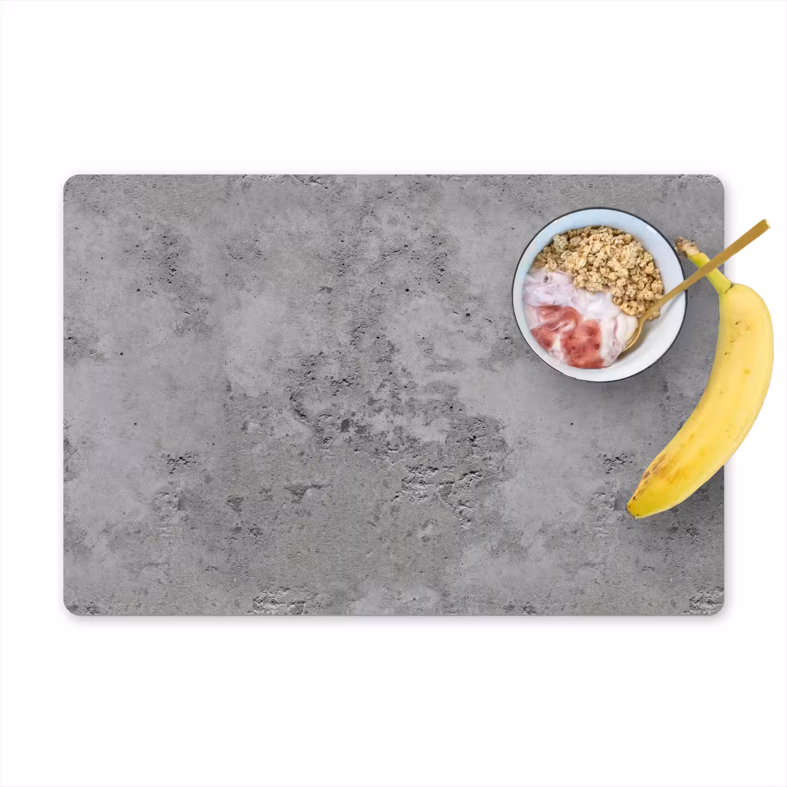 Placemat - 6 stuks - Patroon - Grijs - Oud - Beton — 1