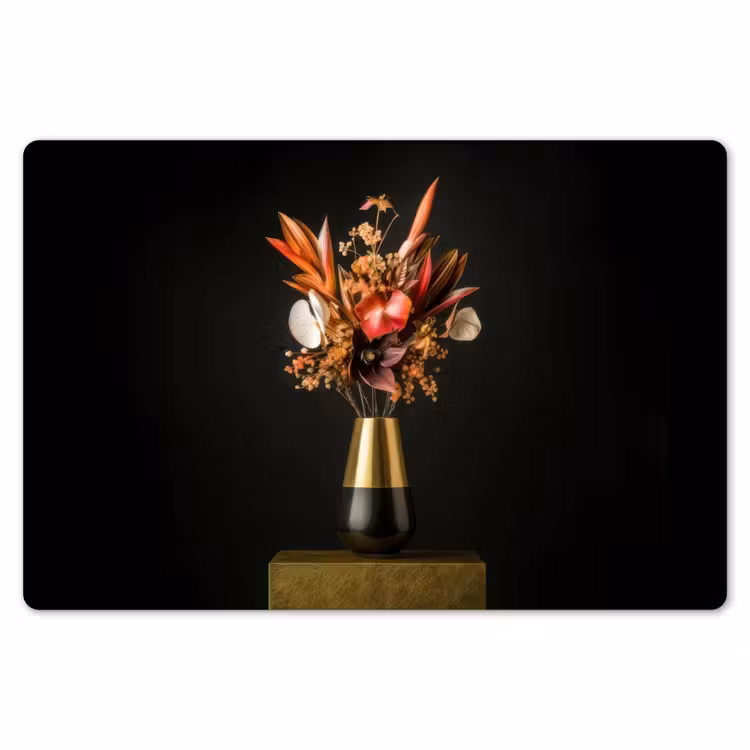 Placemat - 6 stuks - Exotisch - Boeket - Vaas - Goud — 7