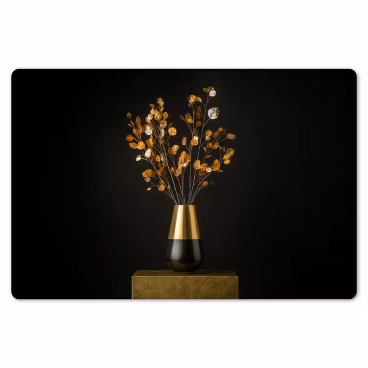 Placemat - 6 stuks - Goudbruine - Bladeren - Vaas - Herfstachtig — 7