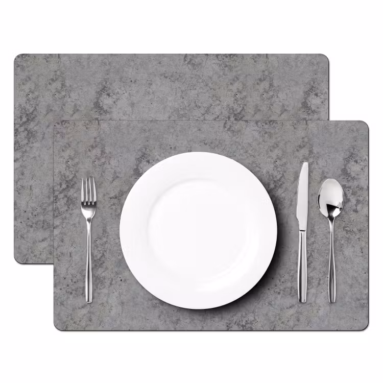 Placemat - 6 stuks - Industrieel - Beton - Patronen — 2