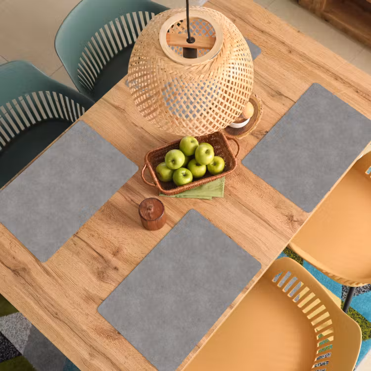Placemat - 6 stuks - Industrieel - Patroon - Beton — 6