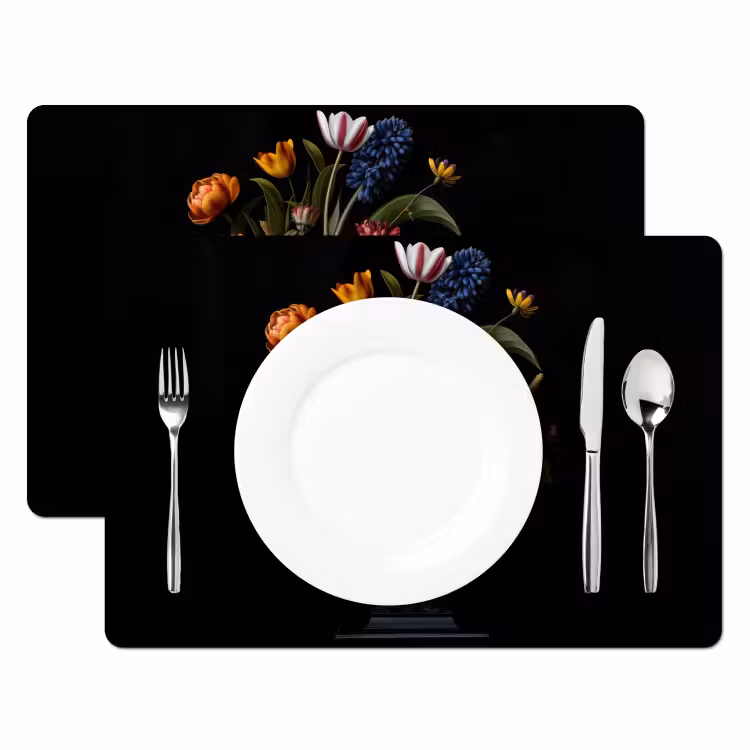 Placemat - 6 stuks - Lente - Bloemen - Klassiek - Vaas — 2
